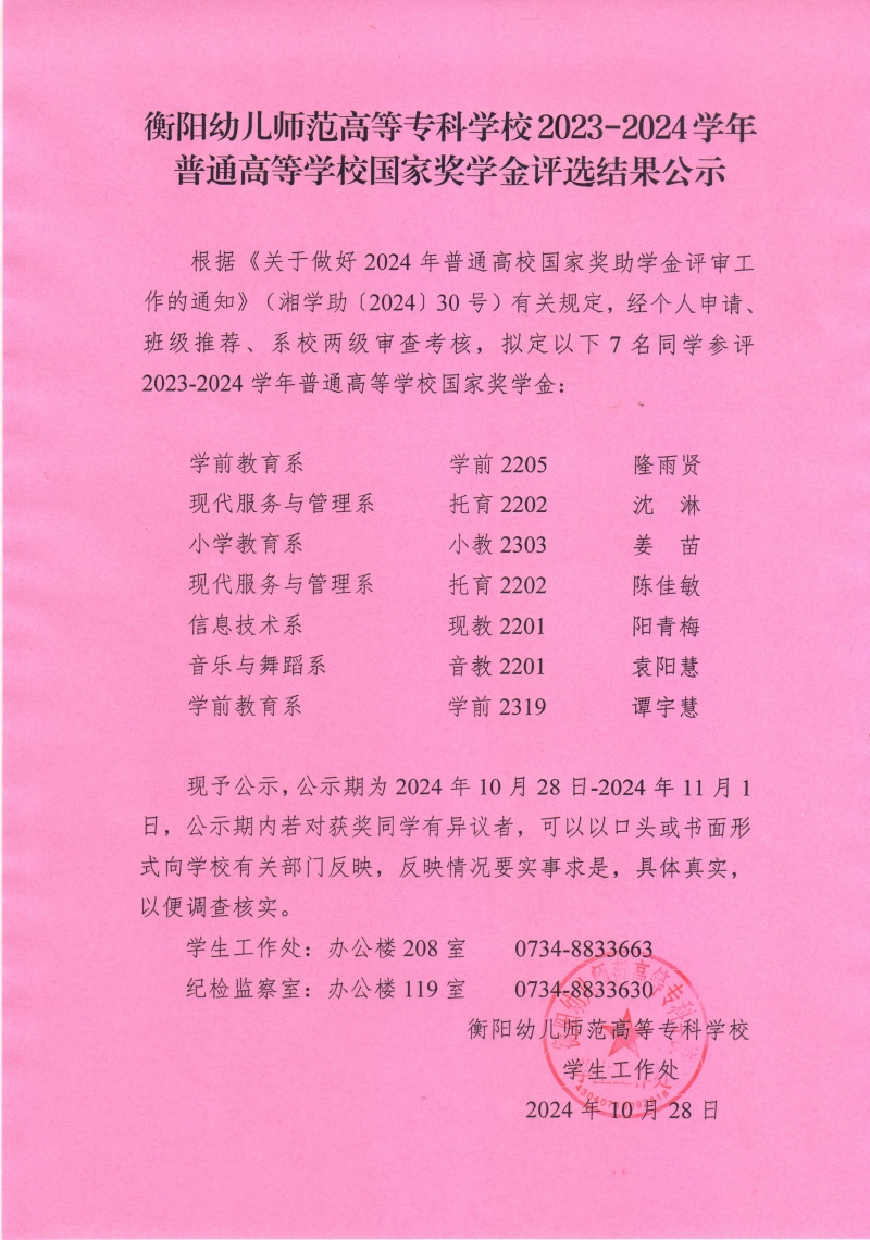 2023-2024學(xué)年普通高等學(xué)校國(guó)家獎(jiǎng)學(xué)金評(píng)選結(jié)果公示——衡陽(yáng)幼兒師范高等專(zhuān)科學(xué)校.jpeg