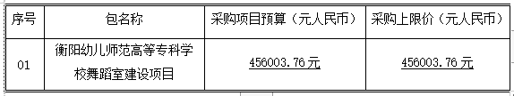 衡陽幼兒師范高等專科學(xué)校舞蹈室建設(shè)項(xiàng)目競(jìng)爭(zhēng)性磋商成交公告